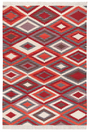 Textile - Covor Kilim Gashgai rosu|Covoare traditionale din lana