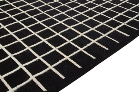 Covor kilim geometric negru-ivory|Covoare moderne premium [4]