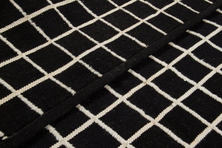 Covor kilim geometric negru-ivory|Covoare moderne premium [6]