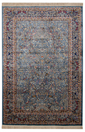 Textile - Covor traditional arabesc albastru|Covoare orientale premium