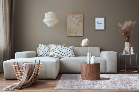 Covor modern impunator gri crem|Covoare premium contemporane [7]