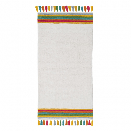 Covoare - Covor dreptunghiular bumbac alb Maeve|Covoare versatile pentru interioare moderne