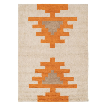 Camera copiilor - Covor dreptunghiular bumbac Azteca 160x120|Covoare elegante pentru amenajari moderne