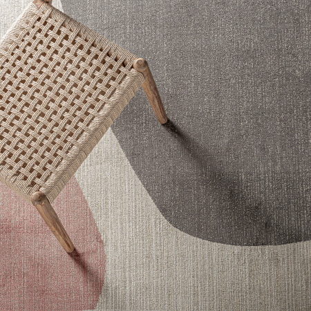 Covor dreptunghiular bej cu design abstract organic – fluiditate vizuală și rafinament [3]