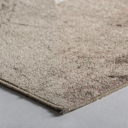 Covor dreptunghiular bej cu design geometric pastel – eleganță arhitecturală [1]