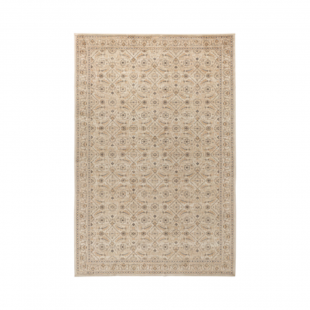 Covoare - Covor dreptunghiular bej cu model clasic simetric – detalii ornamentale fine