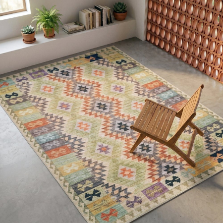 Textile - Covor dreptunghiular cu model etnic multicolor Abasí 200x300 cm