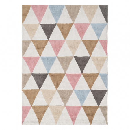 MEGA PROMOTII - Covor dreptunghiular geometric bumbac|Covoare moderne pentru amenajari elegante