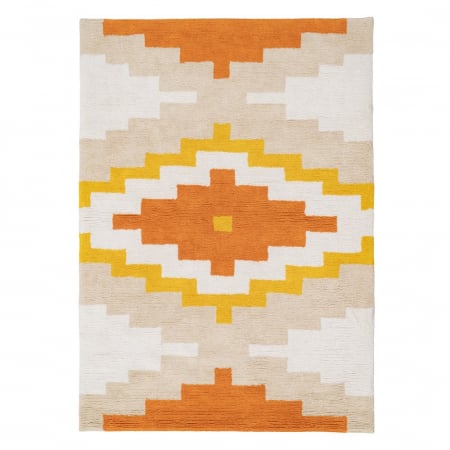 Covoare - Covor dreptunghiular bumbac Azteca 160x120|Covoare moderne pentru decor boho