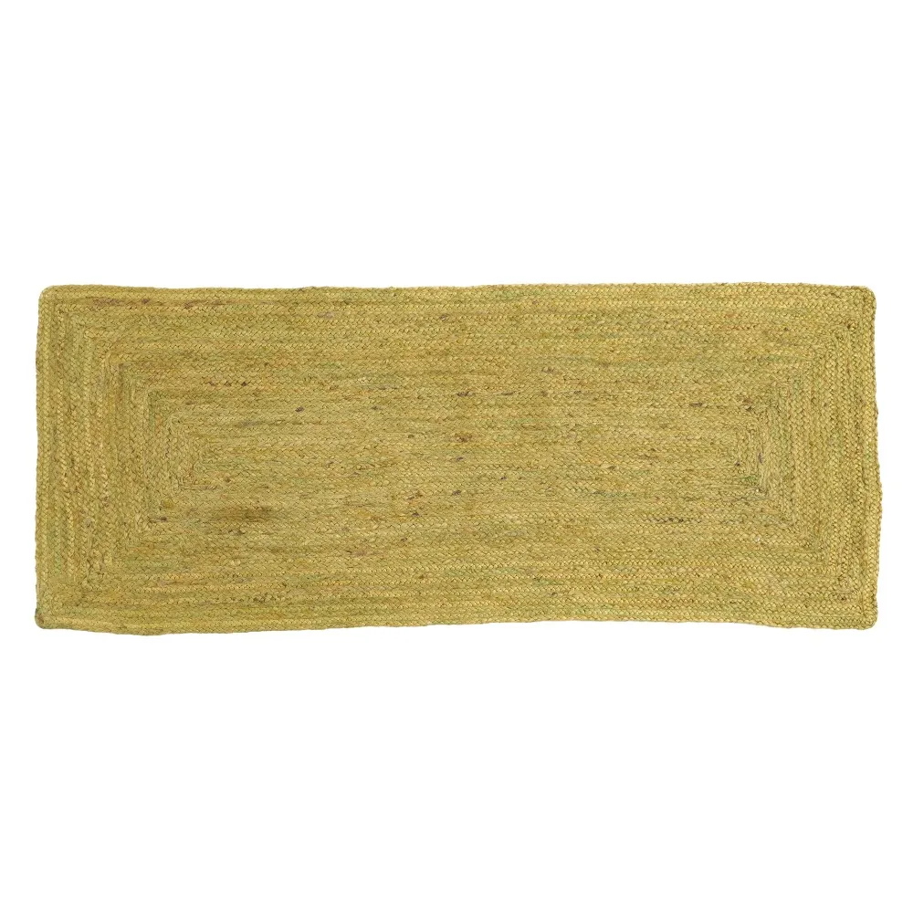 Textile - Covor dreptunghiular verde iuta | Covoare pentru zone tranzit