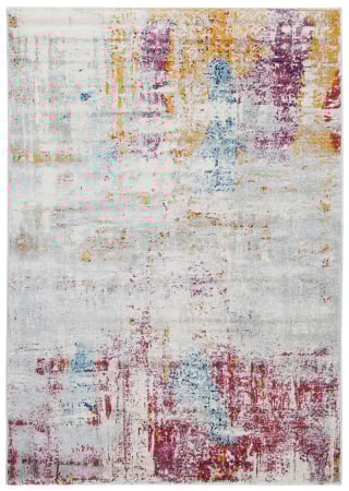 Textile - Covor vintage pop ecru-multicolor|Covoare contemporane premium