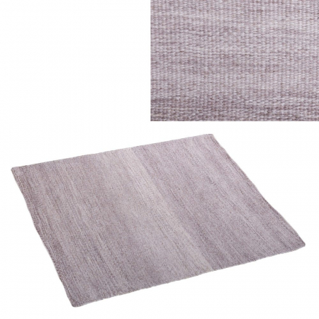 Covoare exterior - Covor pet reciclat gri cald 160x230 – detaliu textură și mobilier natur