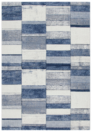 Textile - Covor geometric contemporan albastru-alb|Covoare moderne premium