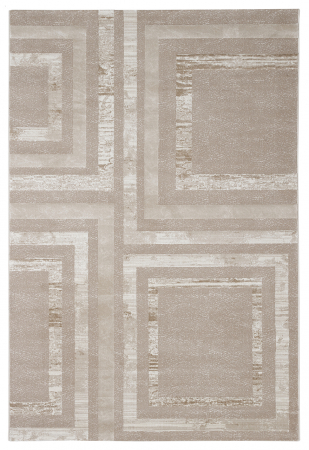 Textile - Covor modern geometric bej|Covoare contemporane premium