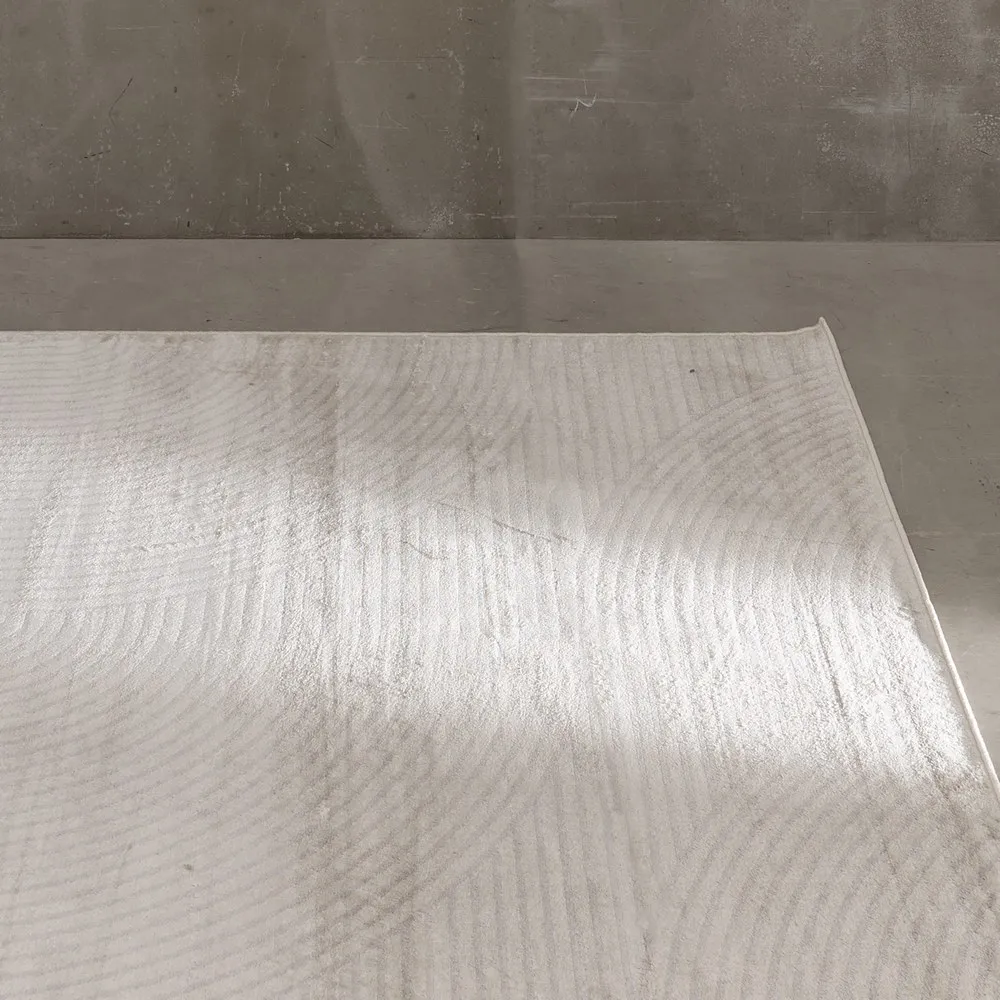 Textile - Covor Geometric Bej-Lila | Covoare Statement Elegante
