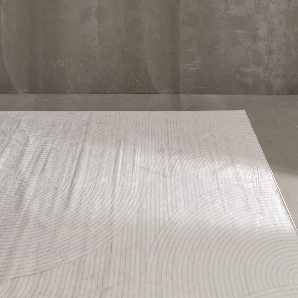 Textile - Covor Geometric Bej-Lila Mare | Covoare de Designer