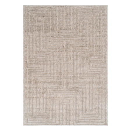 Covoare in Stil Scandinav - Covor geometric din poliester reciclat cu efect de relief