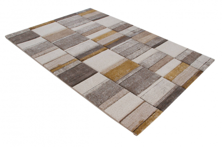 Covor geometric contemporan gri-bej|Covoare moderne premium [2]