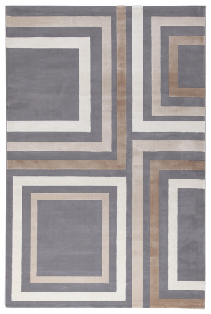 Textile - Covor modern geometric gri|Covoare contemporane premium
