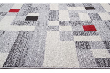 Covor geometric mare gri-rosu|Covoare moderne XL [3]