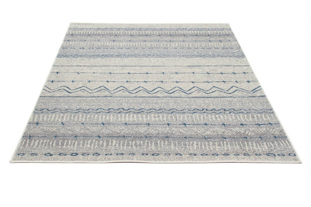 Covor geometric mare ivory-albastru|Covoare moderne XL [5]