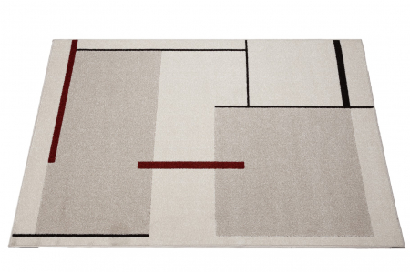 Covor modern geometric ivory ruginiu|Covoare moderne premium [2]