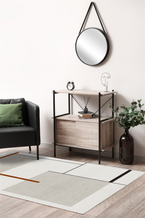 Covor modern geometric ivory ruginiu|Covoare moderne premium [7]