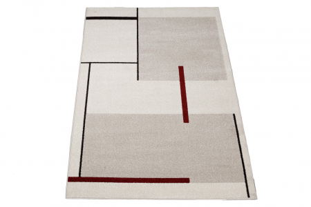Covor modern geometric ivory ruginiu|Covoare moderne premium [1]