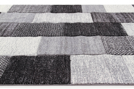 Covor geometric Ray negru-gri patrat|Covoare moderne elegante [2]