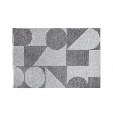 Textile - Covor geometric gri|Covoare birou moderne