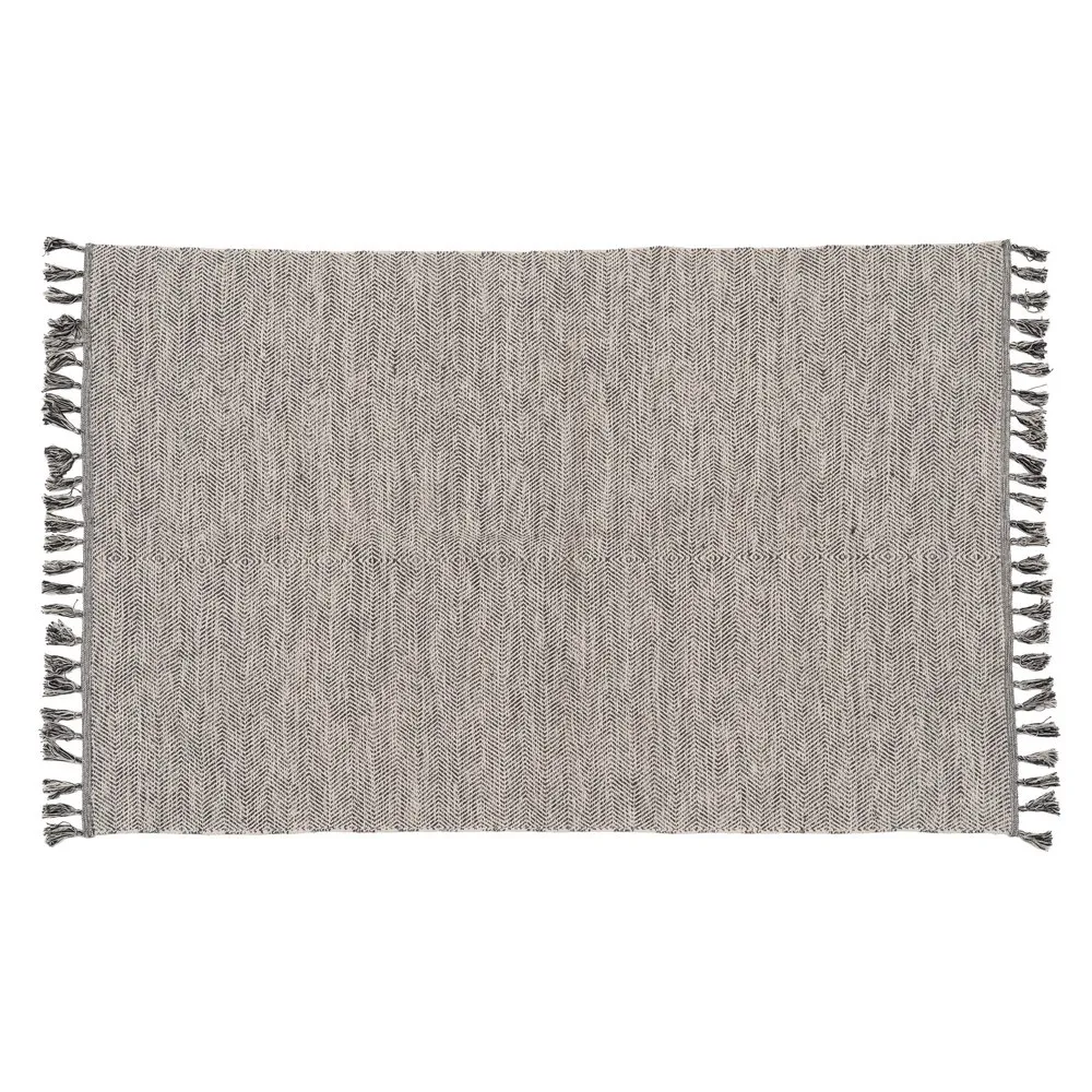 Covoare - Covor Gri Manual cu Ciucuri pentru Living | Covoare Mari