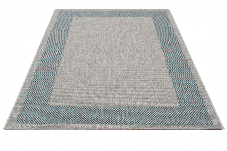 Covor modern geometric albastru-gri|Covoare versatile premium [1]