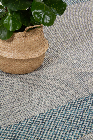 Covor modern geometric albastru-gri|Covoare versatile premium [5]