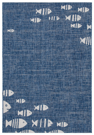 Covoare exterior - Covor modern marin albastru|Covoare versatile premium