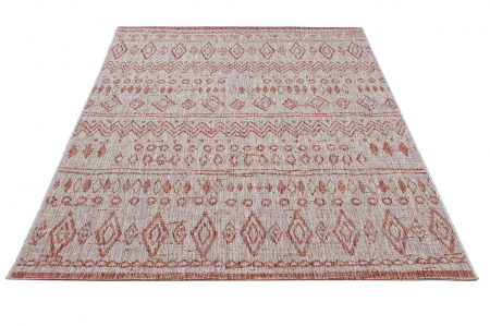 Covor etnic modern teracota|Covoare versatile premium [1]
