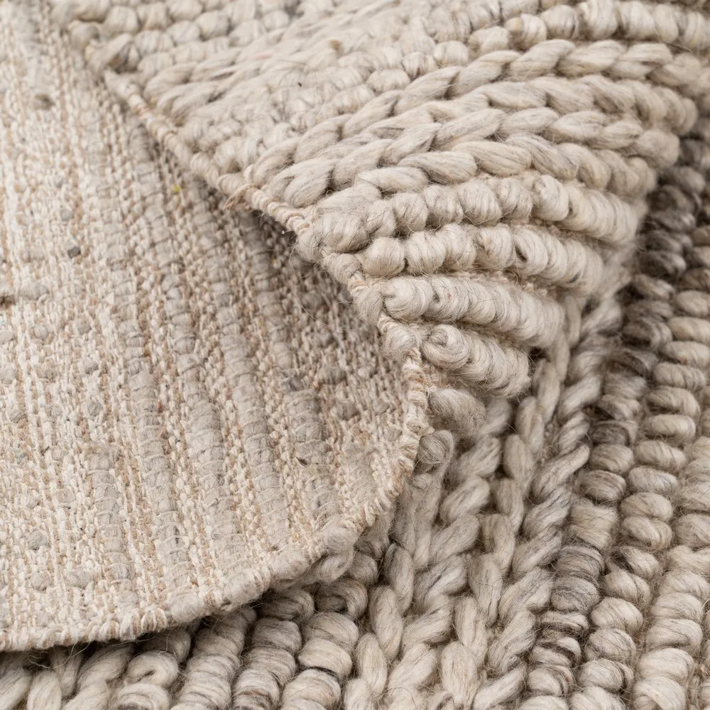 Taupe covor statement lana bumbac mare - Covoare elegante [1]