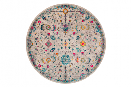 Textile - Covor oriental tribal bej multicolor|Covoare versatile premium