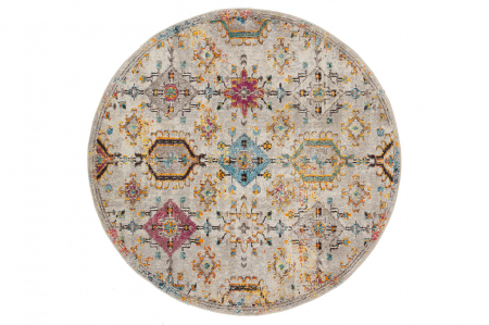 Textile - Covor oriental tribal bej multicolor|Covoare versatile premium
