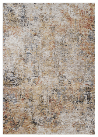 Textile - Covor abstract modern ruginiu bej|Covoare versatile premium