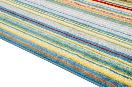 Covor modern geometric multicolor verde|Covoare contemporane premium [4]