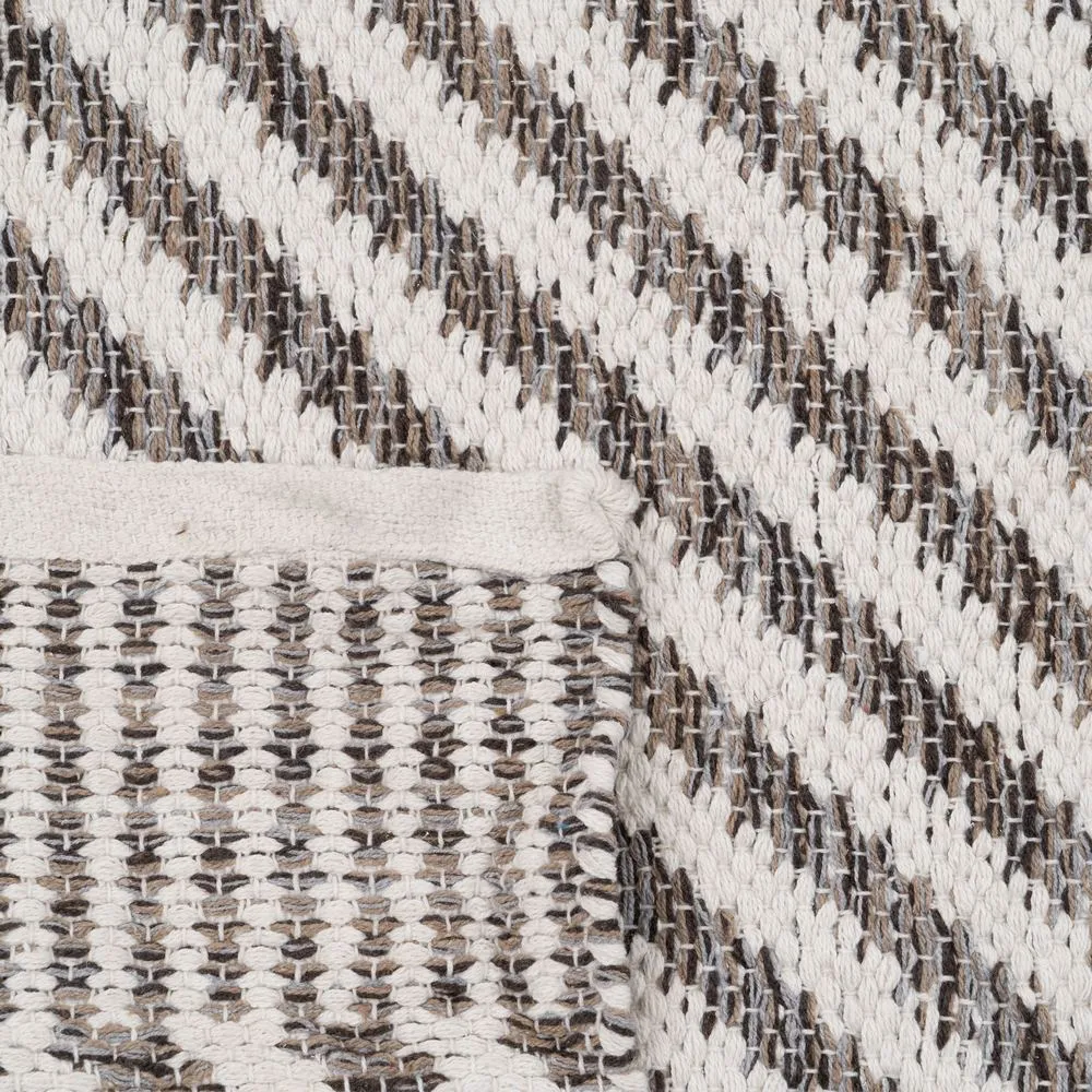 Covor Geometric Gri-Alb pentru Spatii Medii | Covoare [4]