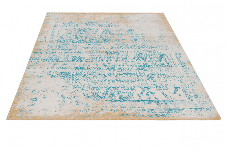 Covor vintage modern turcoaz-auriu|Covoare elegante premium [1]
