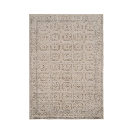 Covoare in stil Vintage - Covor vintage gri din viscoză cu model geometric ornamental