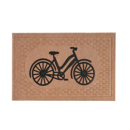 Covoare - Covoraș din cauciuc cu bicicletă neagră în oval, în relief