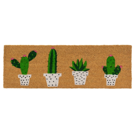 Covorase Intrare - Covoraș de intrare din fibră de cocos cu cactuși decorativi