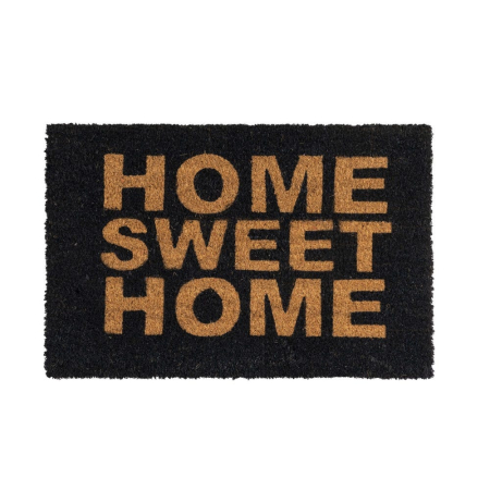 Covorase Intrare - Covoraș de intrare din fibră de cocos negru Home Sweet Home