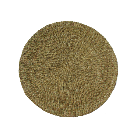 Covoare - Covoraș rotund iarbă de mare bej natural stil scandinav 120 cm