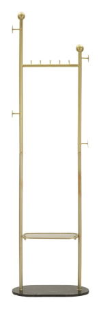 Cuiere - Cuier de podea din metal auriu cu bază marmură neagră design elegant