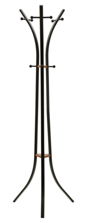 Cuiere - Cuier de podea metal negru cu lemn de stejar și cârlige