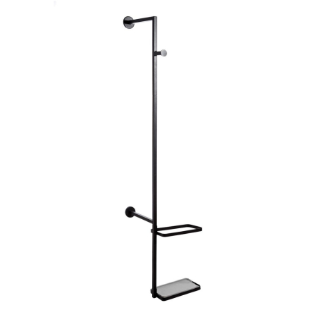 Cuiere - Cuier industrial negru din metal cu bază din ciment